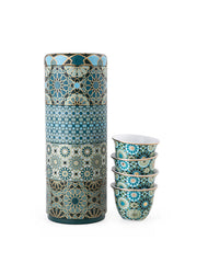 Images D'Orient - Andalusia 4 coffee cups in a tin box