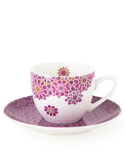 IMAGES D'ORIENT - Moucharabieh Parme 4 coffee cups & saucers