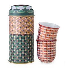 IMAGES D'ORIENT - Opera 2 tall coffee cups in a tin box
