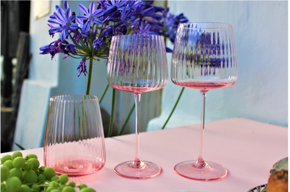 ANNA VON LIPA - Ripple White Wine glass - Rosa (set of 2)