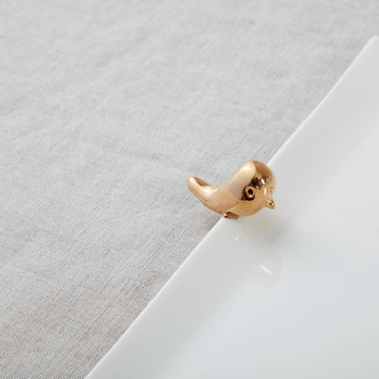 SYMA CERAMICS - Golden Birds Square platter - 1 bird