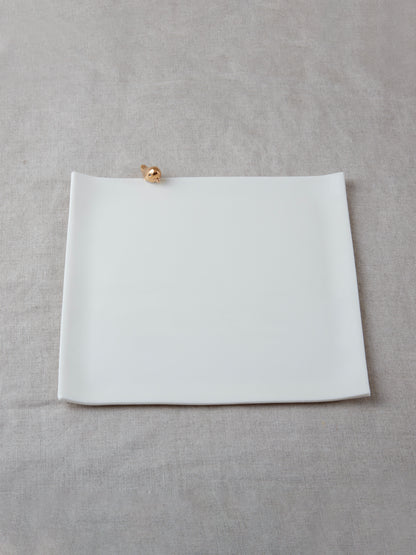 SYMA CERAMICS - Golden Birds Square platter - 1 bird