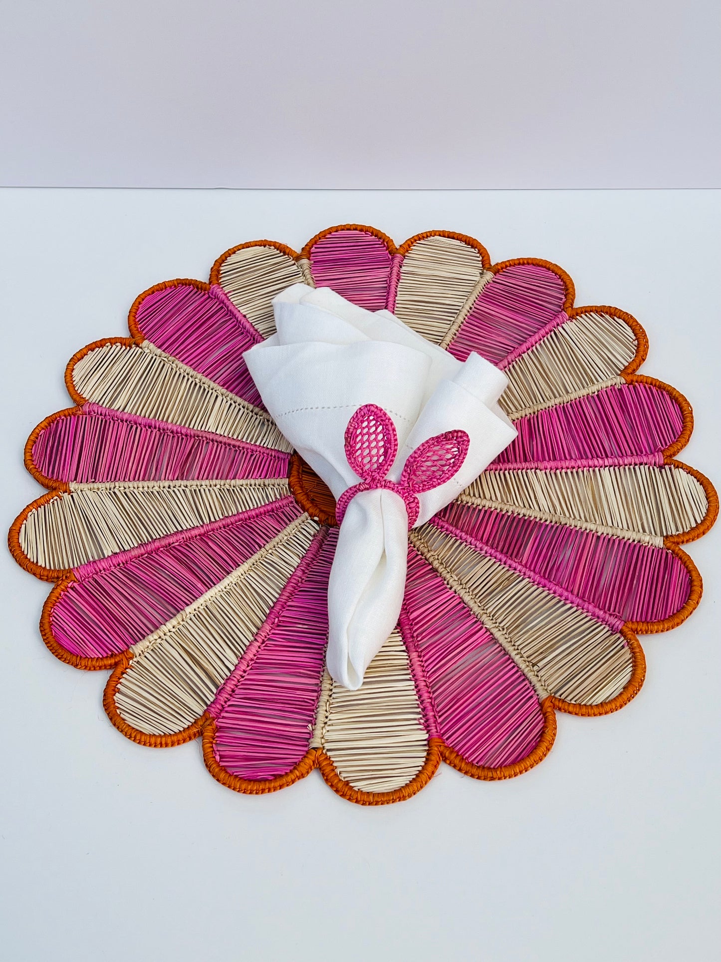 IRACA DI COLOMBIA -  Sunflower placemat - Pink (set of 2)