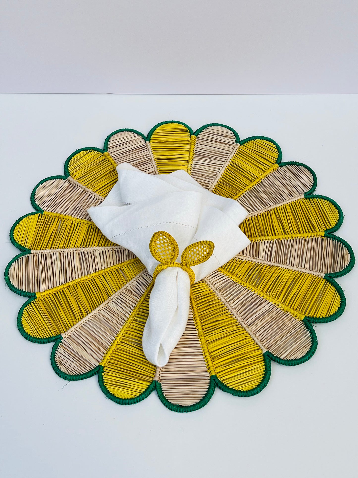 IRACA DI COLOMBIA -  Sunflower placemat - Yellow (set of 2)