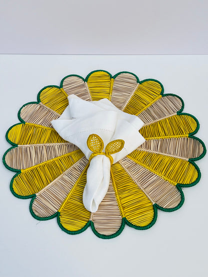 IRACA DI COLOMBIA -  Sunflower placemat - Yellow (set of 2)
